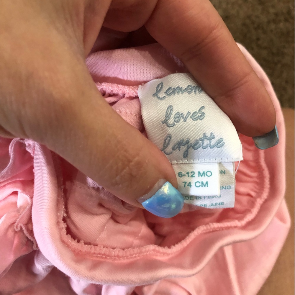 Lemonloveslayette -pink ruffle set - Picture 2 of 2
